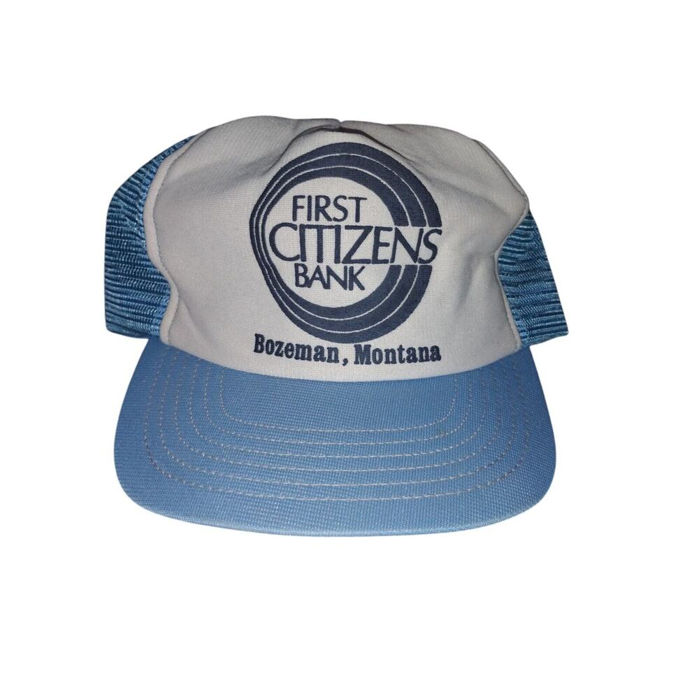 V13-Vintage 1980s First Citizens Bank Trucker Mesh Snapback